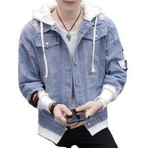 Chaqueta de piel de mezclilla personalizada para hombre Chaquetas de mezclilla para niños rasgadas con estilo de alta calidad para hombres a precio asequible servicio OEM - Product Image 4