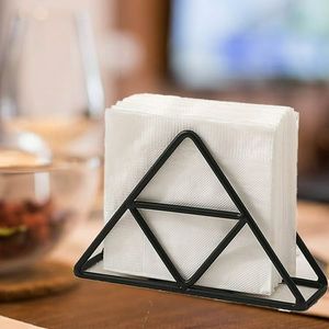 Porte-serviettes géométrique en métal, minimaliste et moderne Porte-serviettes de salle à manger élégant avec organisateur et fonction de suspension étanche - Product Image 1