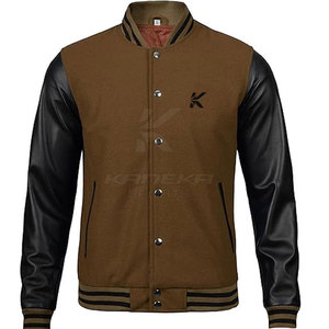 Veste de sport de haute qualité pour hommes, douce, chaude, écologique, respirante, en laine/coton tricoté, col montant, logo sur le devant, hiver - Product Image 3