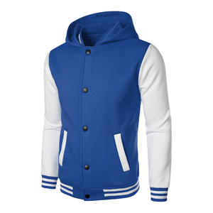 <b>Top</b> Selling XL Winter Varsity Jacket High Quality <b>Woolen</b> Button Casual Light Long Body Leather Sleeves Custom Chenile Flat - Product Image 1