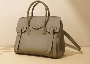 กระเป๋าถือโท้ทหนังวัวแท้หรูหรา2025สำหรับผู้หญิงความจุมากเม็ดลิ้นจี่มีซิปซับในโพลีเอสเตอร์เครื่องประดับแฟชั่น - Product Image 3