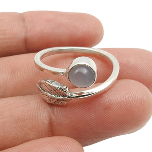 925 Sterling Silver Adjustable Handmade Natural Rose Quartz Gemstone Antique Leaf <b>Ring</b> 4 Women Wholesale Customized Gift Jewelry - Product Image 1