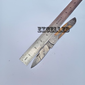 Couteau pliant en acier damas Offre Spéciale extérieur Camping chasse tactique survie manche en bois d'olivier couteau de poche pliant - Product Image 5