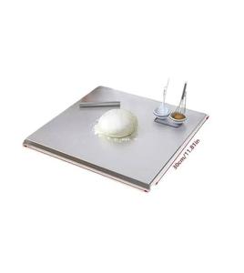304 Stainless Steel Chopping Board with Lip for Kitchen Free <b>Rolling</b> <b>Pin</b> Non Slip Rust Proof Easy to Use Round Edge - Product Image 3