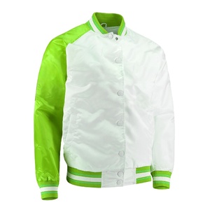 Chaqueta de satén con letras bordadas para hombre, chaqueta cortavientos de béisbol, chaqueta de satén de seda personalizada - Product Image 5