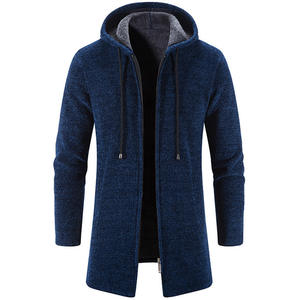 Abrigo de suéter con cremallera completa para Otoño Invierno, prendas de vestir exteriores de moda informal, Chaqueta de punto, chaquetas cortavientos para hombre - Product Image 4