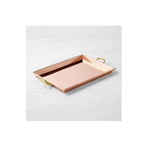 สินค้ามาใหม่ ถาดเสิร์ฟอาหารทรงสี่เหลี่ยมผืนผ้า ทองแดงคุณภาพระดับพรีเมียม พร้อมถาดจับโลหะสําหรับถาดขายร้อน - Product Image 1