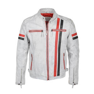 Chaquetas de moto de cuero de diseño superior personalizadas al por mayor de calidad superior profesionales superventas de cuero para hombre - Product Image 1