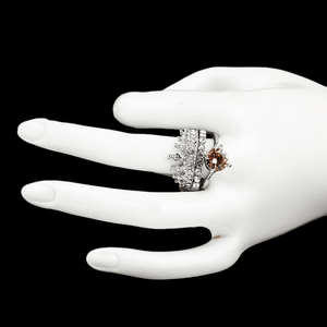 Anillo de piedra de fantasía para mujer - Plata - Melocotón - Product Image 2
