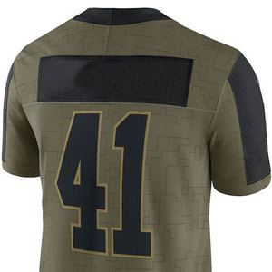 Conjuntos de Camisetas de Fútbol Americano Personalizadas para Hombre al por Mayor, de Alta Calidad, Transpirables, Bordadas, de Poliéster con Transferencia de Calor, con Nombre y Malla Impresa - Product Image 6