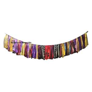 Handmade Upcycled Old <b>Silk</b> Sari Saree Window Valance Garland Hippie Bohemian-Themed <b>Curtains</b> Valances for Indoor Outdoor Party - Product Image 6