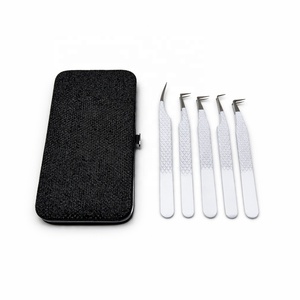 Precision Durable Stainless Steel Smooth Tip Eyelash Tweezers Set with Mirror Scissors Rainbow Coated Tools for Lash Extension - Product Image 5