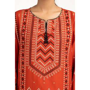 Ensemble de 3 pièces pour femmes, imprimé, en coton, avec broderie, vêtements décontractés d'été, 100% coton - Product Image 4