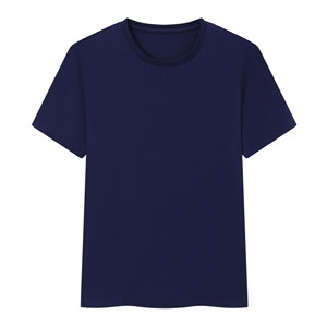 T-shirt à manches courtes à col rond brodé en coton de haute qualité confortable respirant pour hommes et femmes marque en gros - Product Image 3