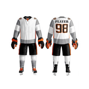 Conjunto de Camiseta de Hockey sobre Hielo Personalizada con Nombre, Número y Uniforme de Equipo, Malla Transpirable, Sublimación, OEM, ODM, Venta al Por Mayor - Product Image 1