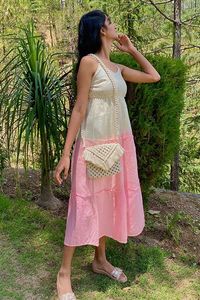 100% macramé bohème fait à la main Prasanna sac à bandoulière noué à la main Pack cum sac à bandoulière pour femmes et filles - Product Image 4