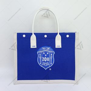 Bolsa Tote Multifuncional Bordada Personalizada al por Mayor de la Hermandad Zeta Phi Beta, Artículos Griegos - Product Image 2
