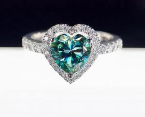 แหวนเพชร Moissanite สีน้ําเงินแท้ 925 Moissanite หลวมสําหรับเครื่องประดับสร้อยคอเพชรอื่นๆ - Product Image 2