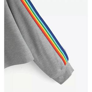 Sudadera de Mujer 2026, Sudadera de Otoño de Manga Larga con Parches de Arcoíris, Cuello Redondo, Sudadera Informal - Product Image 5