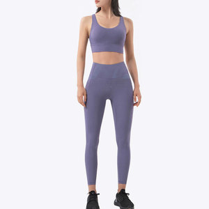 Leggings et hauts de Yoga pour femmes, ensemble de vêtements actifs, de Fitness, avec Logo personnalisé, de qualité supérieure, - Product Image 1