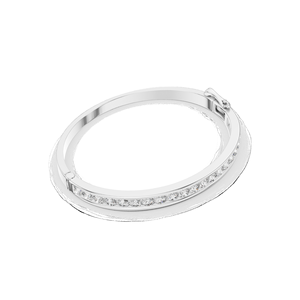 3.465 CT Lab Diamond <b>Bangle</b> <b>Bracelet</b> Round Brilliant Cut 10KT, 14KT, 18KT Gold & 925 Silver Rose, Yellow, White Gold - Product Image 5