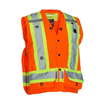Veste de sécurité réfléchissante de sécurité jaune vert fluorescent haute visibilité Flash LED de bonne qualité pour les vêtements de travail de construction routière
