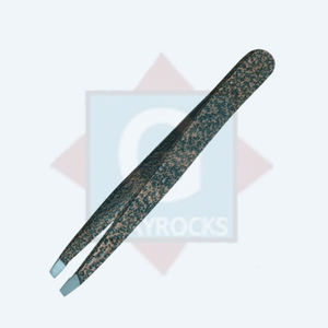 Pince à sourcils de marque privée pointe inclinée pince à épiler en acier inoxydable outil de beauté - Product Image 3