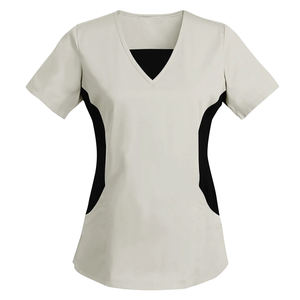 Top ventes OEM, vente en gros, design personnalisé, uniforme d'hôpital pour femmes, hauts de gommage pour soins infirmiers, ensemble de gommage aux figues, haut tunique pour soins infirmiers - Product Image 1