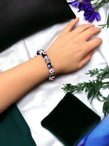 DAFNI BIG PAZAR Elastic Beaded <b>Stone</b> <b>Bracelet</b> CERAMlCKS Stones Different Designs Unisex Gift Made in Istanbul Model Number 44 - Product Image 3