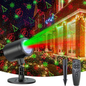 <span class=keywords><strong>Proyector</strong></span> de luces para interiores y exteriores, <span class=keywords><strong>proyector</strong></span> de luz roja y verde con patrones decorativos de <span class=keywords><strong>Navidad</strong></span> para Patio y jardín - Product Image 2
