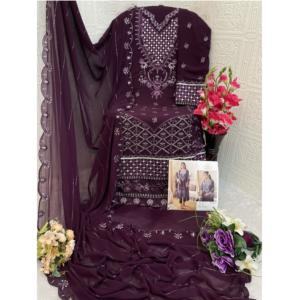 Superbes costumes pakistanais pour femmes avec des motifs géométriques uniques pour des sorties décontractées pour l'exportation - Product Image 1