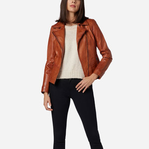 Chaqueta de cuero transpirable para invierno cálido para mujer, ropa informal, chaqueta de cuero para mujer, tendencia superior, bolsillos con cierre de cremallera - Product Image 6