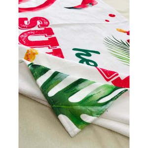 AS0454 Luxury Floral <b>Beach</b> <b>Towel</b> Quick-Dry 100% Cotton Woven Stripe Design for Bathroom Use - Product Image 2