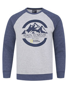 100% algodón cuello redondo manga larga sudadera transpirable cálido moda Casual estampado hombres diseño personalizado en relieve invierno al por mayor - Product Image 1