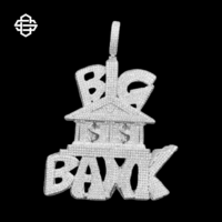 Pendentif personnalisé en argent plaqué 925, style hip-hop, avec moissanite, motif dollar, pour homme, bijoux streetwear, personnalisable