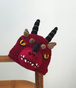 Rồng sọ cap đỏ scifi tưởng tượng Crochet Beanie người đàn ông mùa đông hat Quà Tặng Halloween Giáng sinh chất liệu cotton Thiết kế logo bãi biển - Product Image 6