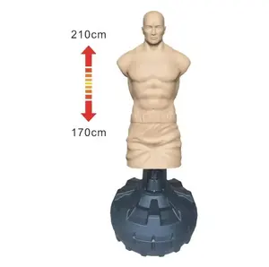 JIKE sports Men's Boxing Doll Adjustable from 160-190 cm, Punching Bag in the Shape of a Man, Boxing Doll