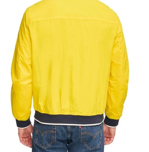 Chaqueta de cuero universitaria informal de talla grande para hombre, diseño acanalado de bloque de Color de invierno con bordado de chenilla, servicio OEM de otoño - Product Image 5