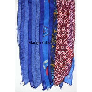 Pañuelos de satén indio vintage reciclados de viscosa con estampado digital y patchwork, pañuelos para la cabeza al por mayor, regalos de mango - Product Image 2
