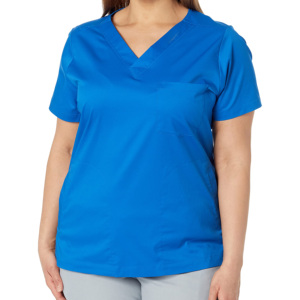 Haut d'infirmière unisexe en tissu sergé polyester-coton de haute qualité, personnalisé OEM, avec détection d'aiguilles et fusion sans couture sur mesure - Product Image 3