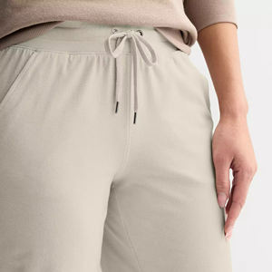 Pantalones cortos informales de algodón 100% para mujer, logotipo bordado personalizado, transpirable y último diseño, logotipo personalizable - Product Image 2