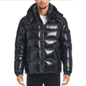 Venta directa de fábrica Chaqueta de burbuja de invierno de estilo de calle para hombre Personalizable Etiqueta privada Cremallera frontal Ropa informal teñida lisa - Product Image 1