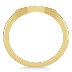 Anillo de Oro Amarillo de 14K con Cruz Egipcia Ankh y Diamante (0.31ct) - Product Image 3