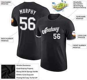 Personalized New Baseball Design T-Shirts & Team Jerseys <b>for</b> Men Women & Youth with Printed Name & <b>Number</b> Sports Uniform - Product Image 2