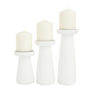 Candle Stick Holder for Home Decoration Hot Selling Candle Holder in <b>White</b> Finishing for Decorative Use - Product Image 2