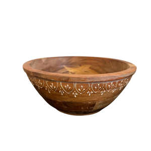 Handmade Natural <b>Wood</b> <b>Salad</b> <b>Bowl</b> Root Carved <b>Wood</b> Dinnerware Eco-Friendly Handcrafted Durable Serving <b>Bowl</b> For Home Kitchen Use - Product Image 6