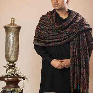 Chal Kani Pashmina Tejido a Mano, Diseño Tradicional Cachemirí, Lujoso, Suave y Cálido, Envoltura Premium de Invierno para Hombre, Elegante - Product Image 4