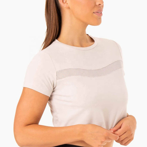 Wholesale Sports <b>Women</b> 100% Cotton Workout Crop <b>Tops</b> for Gym <b>Women</b> Running Fitness Workout Crop <b>Tops</b> High Quality - Product Image 2
