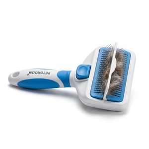 <b>Pet</b> Hair Remover Grooming Comb Self-Cleaning Slicker <b>Brush</b> High Quality Wholesale Supply Professional Grade - Product Image 1