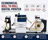Imprimante d'étiquettes numérique couleur économique à rouleaux, haute résolution, papier autocollant continu, impression Ethernet/USB